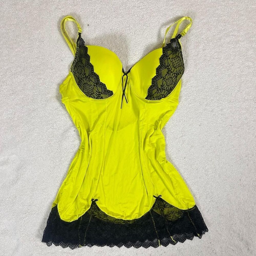 Native Neon Yellow and Black Scene Y2K Slip